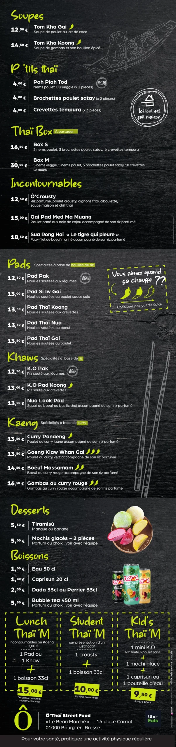 Menu Ô THAÏ