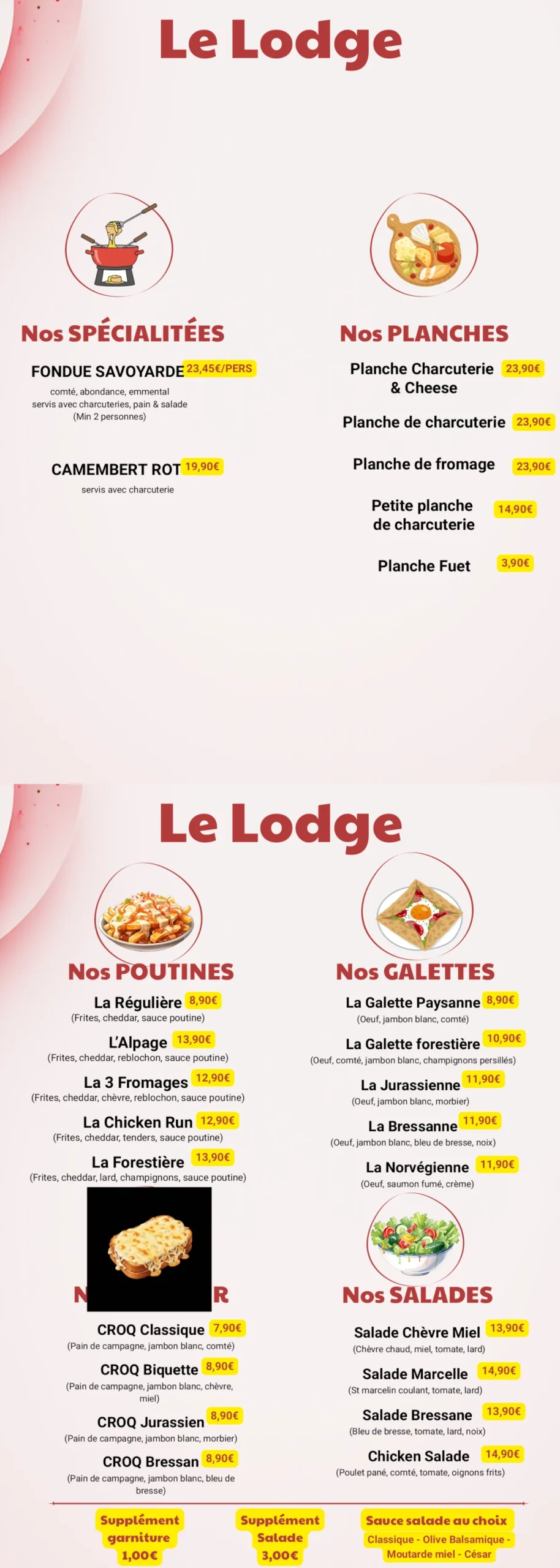 Menu LE LODGE