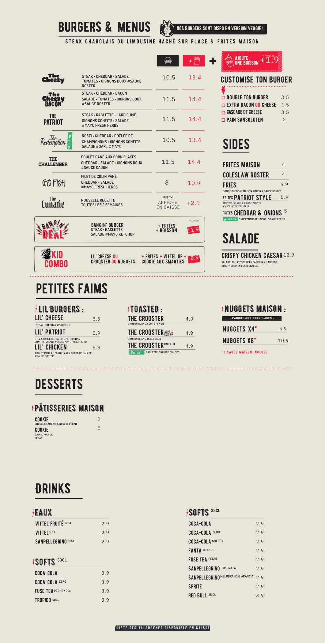 Menu THE ROSTER