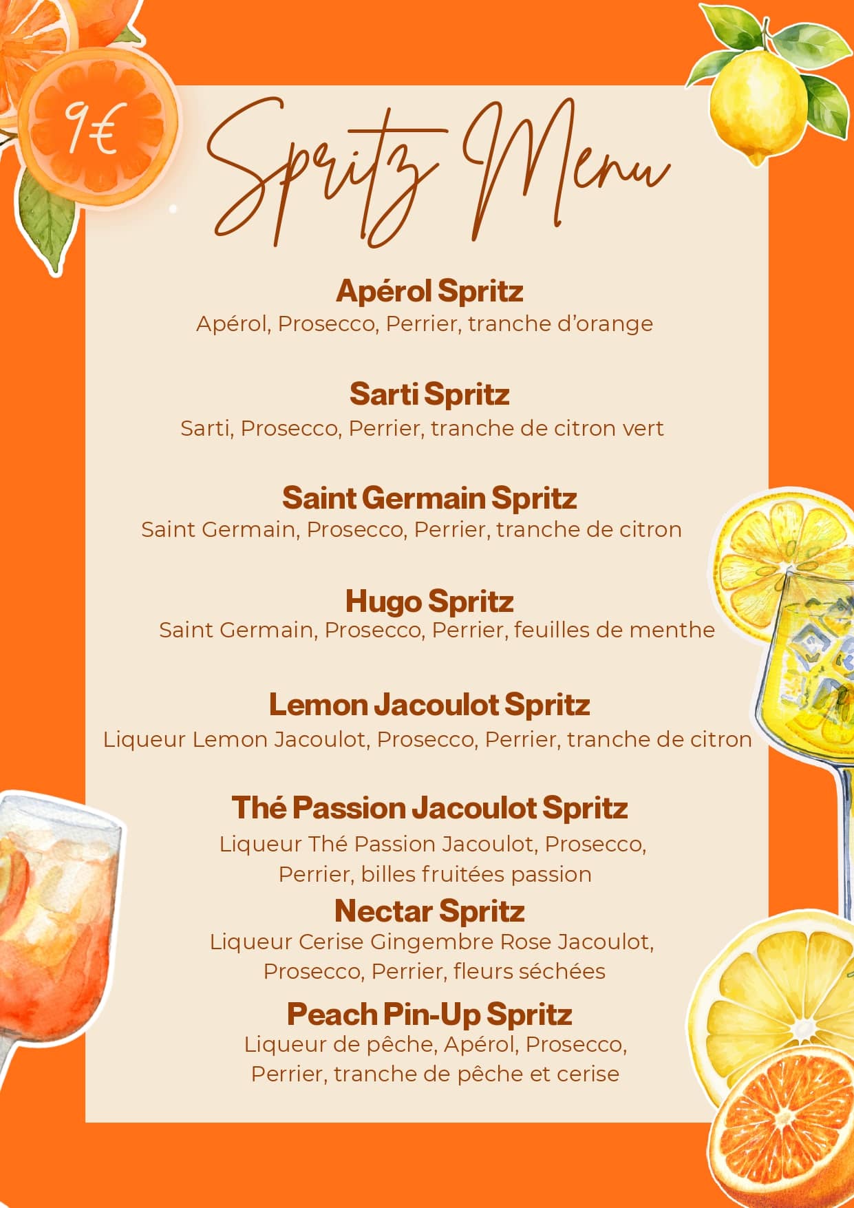 Menu Menu Spritz